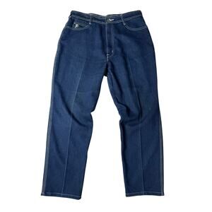 Braxon Vintage 80s High Rise Mom Jeans Dark Wash Embroidered Size 16